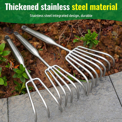 Multifunctional Stainless Steel Garden Planting Rake