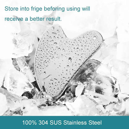 💆‍♀️ Transform Your Skincare Routine✨ Kitsch Stainless Steel Gua Sha Tool - For Glowing, Stress-Free Skin!