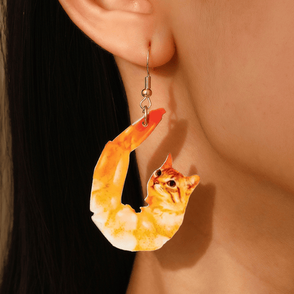 🦐😺Shrimp Meowgic Earrings