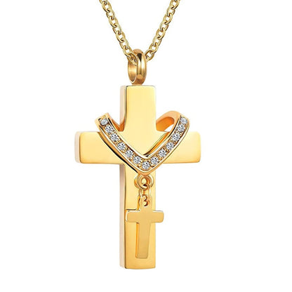 Cremation Jewelry for Ashes – Cross Urn Necklace Pendant ⚱️✝️