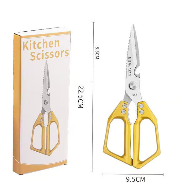 🥩All-Purpose Stainless Steel Kitchen Scissors – Heavy Duty Cooking Shears for Meat, Poultry, and More