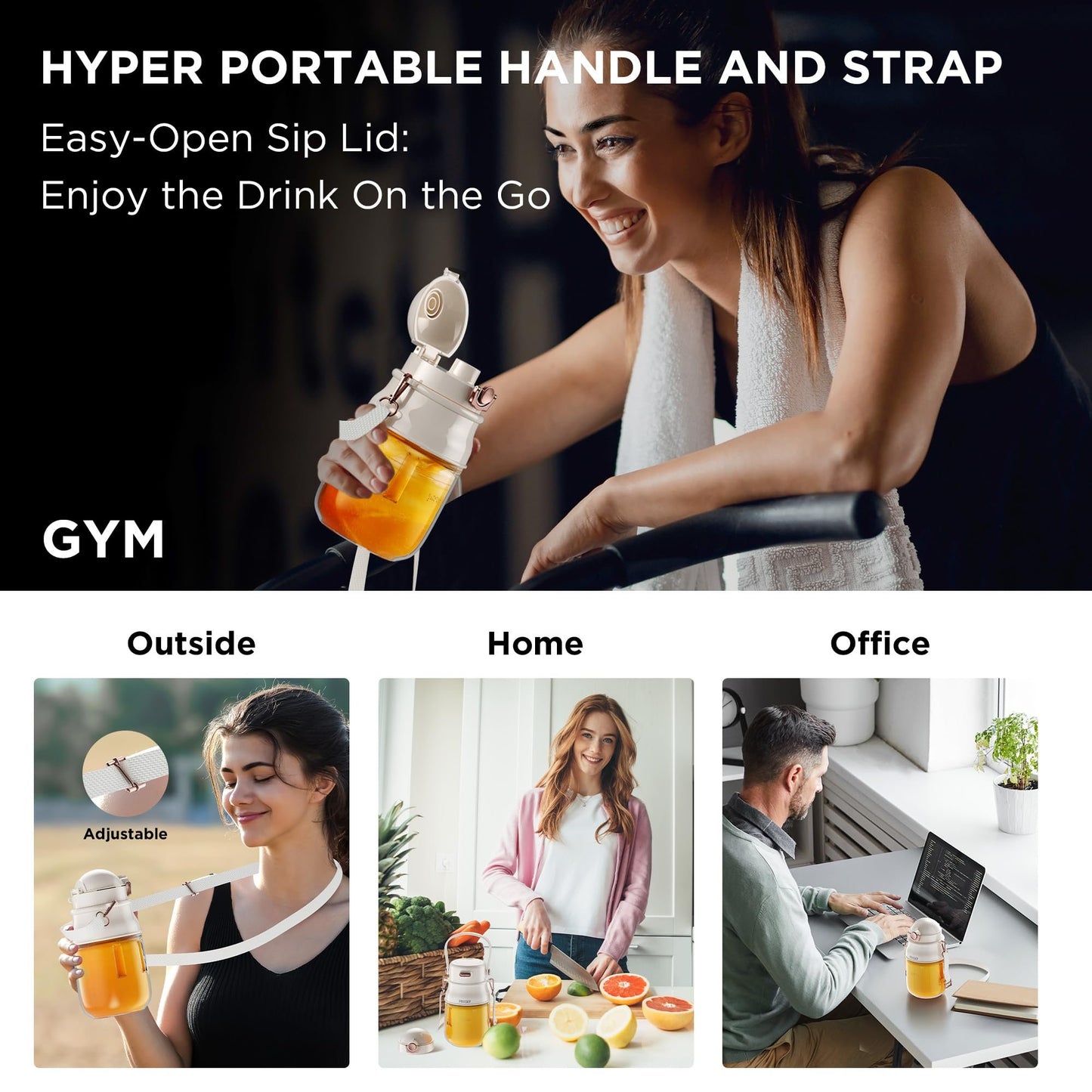 Portable Blender for Shakes and Smoothies with 27oz Cup and Lid