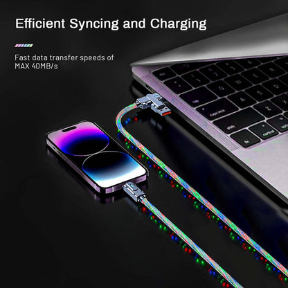 Hot Sale 49% OFF⚡4-in-1 Fast Charging Cable with RGB Glow