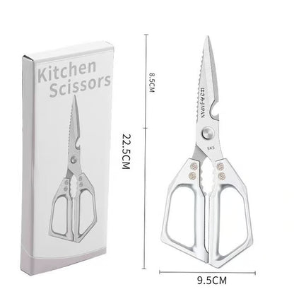 🥩All-Purpose Stainless Steel Kitchen Scissors – Heavy Duty Cooking Shears for Meat, Poultry, and More