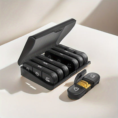 Portable Travel Pill Organizer,7-Day Pill Box