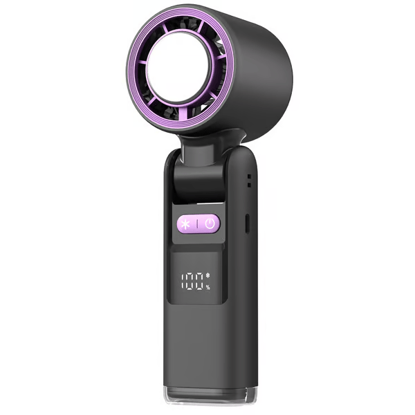 🌀Summer Hot Sale- Multifunction Portable Handheld Turbo Ice-Cooling Fan | AC-Like Gel Pad Tech, 5 Gears❄️