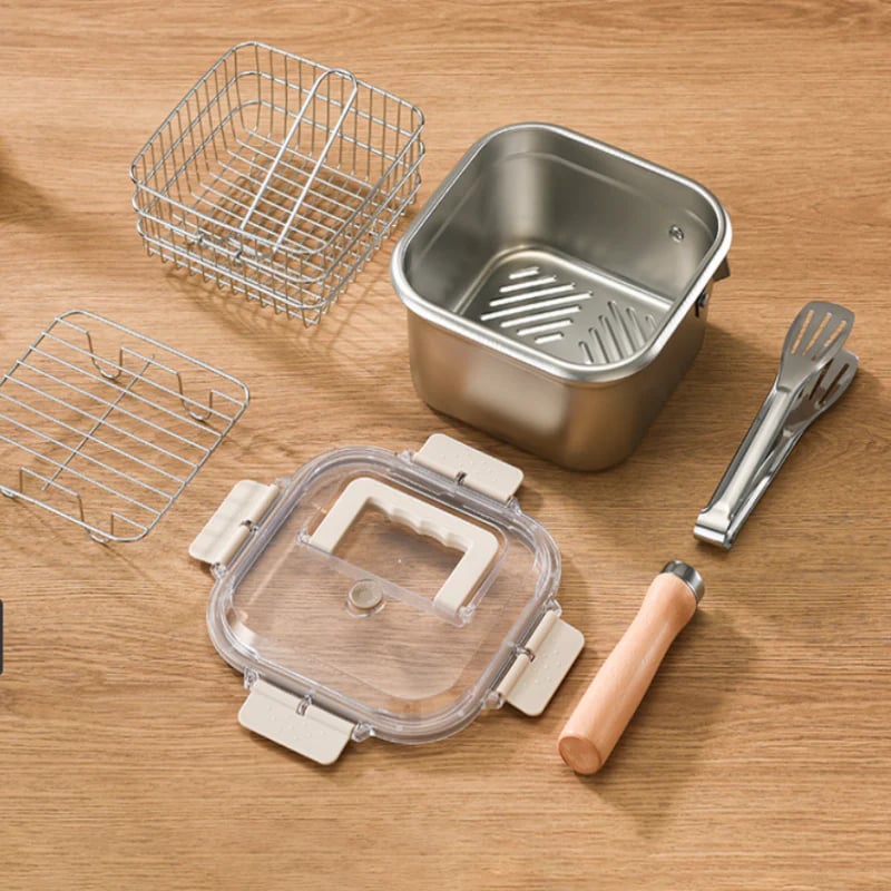 ⌛49% off🫕Multi-Function Frying Cooker Set - Fryer, Cooker, Fresh Keeping & Vegetables Washing