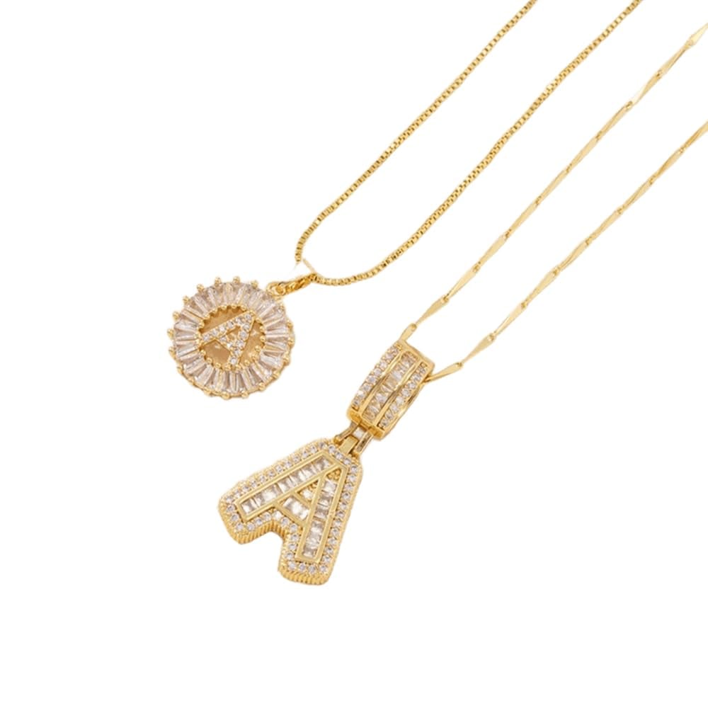 49% OFF 🔥Initial Letter Pendant Necklaces - 2 Pack