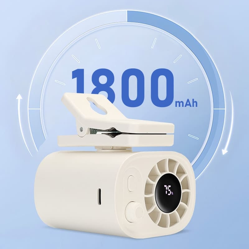 ❄️2025 New Car Clip Fan with LED Display[360° Rotatable 100 Speed Wind 12V USB Rechargeable 1800mAh  Low Noise Mini Fan Clamp Anywhere]