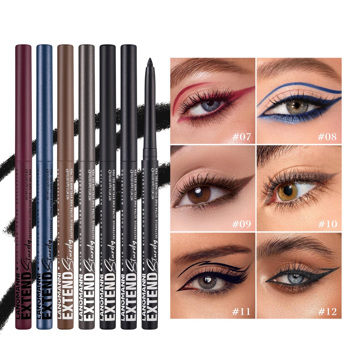 Pearlescent eyeliner gel pencil