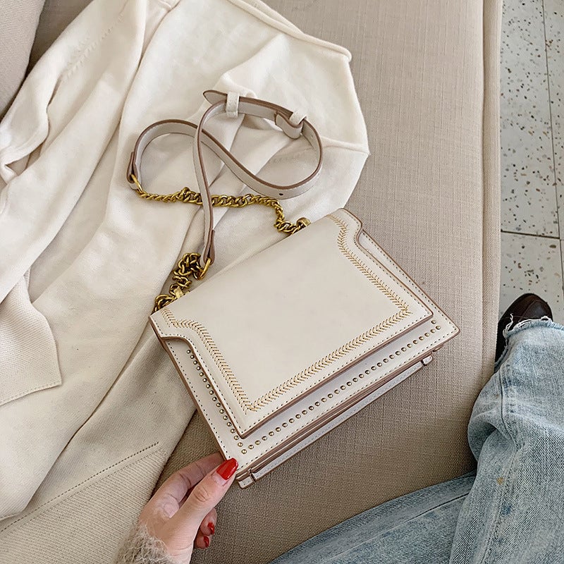 Retro Shoulder Mini Square Bag with Chain Strap