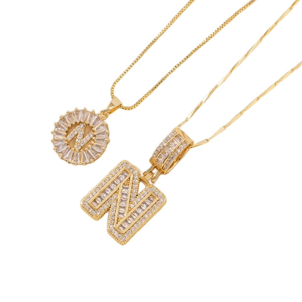 49% OFF 🔥Initial Letter Pendant Necklaces - 2 Pack