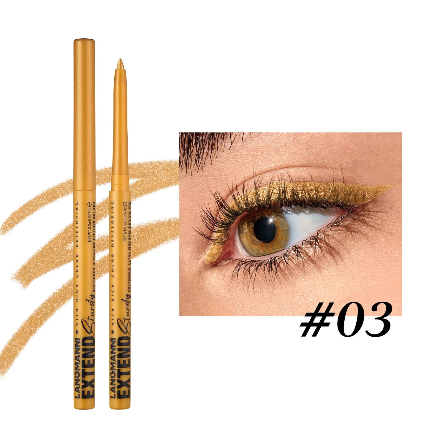 Pearlescent eyeliner gel pencil