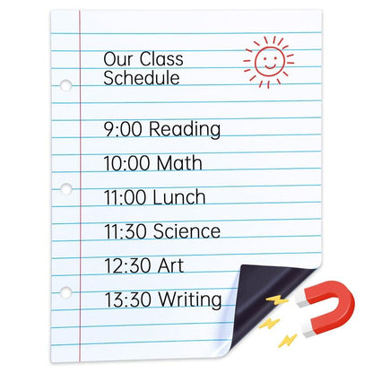 🔥Giant Magnetic Dry Erase Notebook Paper – Reusable Writing Board for Kids & Classrooms