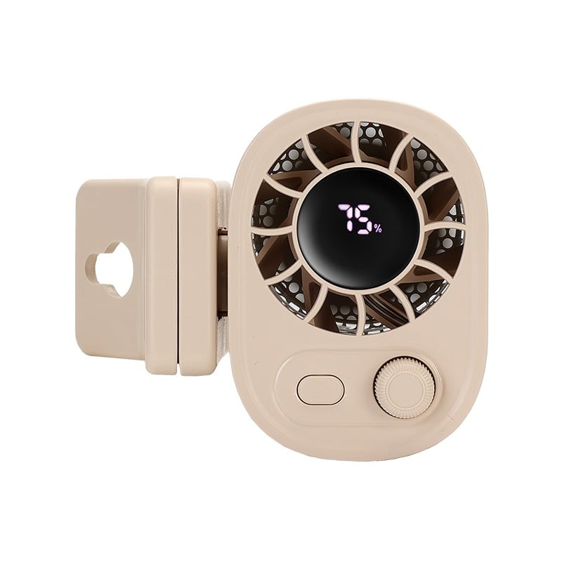 ❄️2025 New Car Clip Fan with LED Display[360° Rotatable 100 Speed Wind 12V USB Rechargeable 1800mAh  Low Noise Mini Fan Clamp Anywhere]