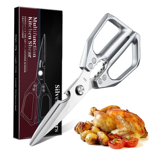 🥩All-Purpose Stainless Steel Kitchen Scissors – Heavy Duty Cooking Shears for Meat, Poultry, and More