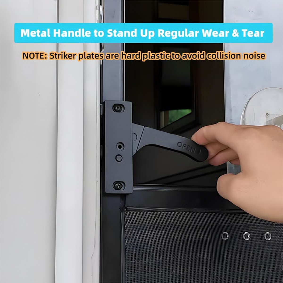 🚗Aluminum RV Screen Door Handle Replacement Latch Kit
