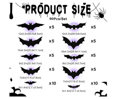 🦇Halloween 3D Lighted Bats