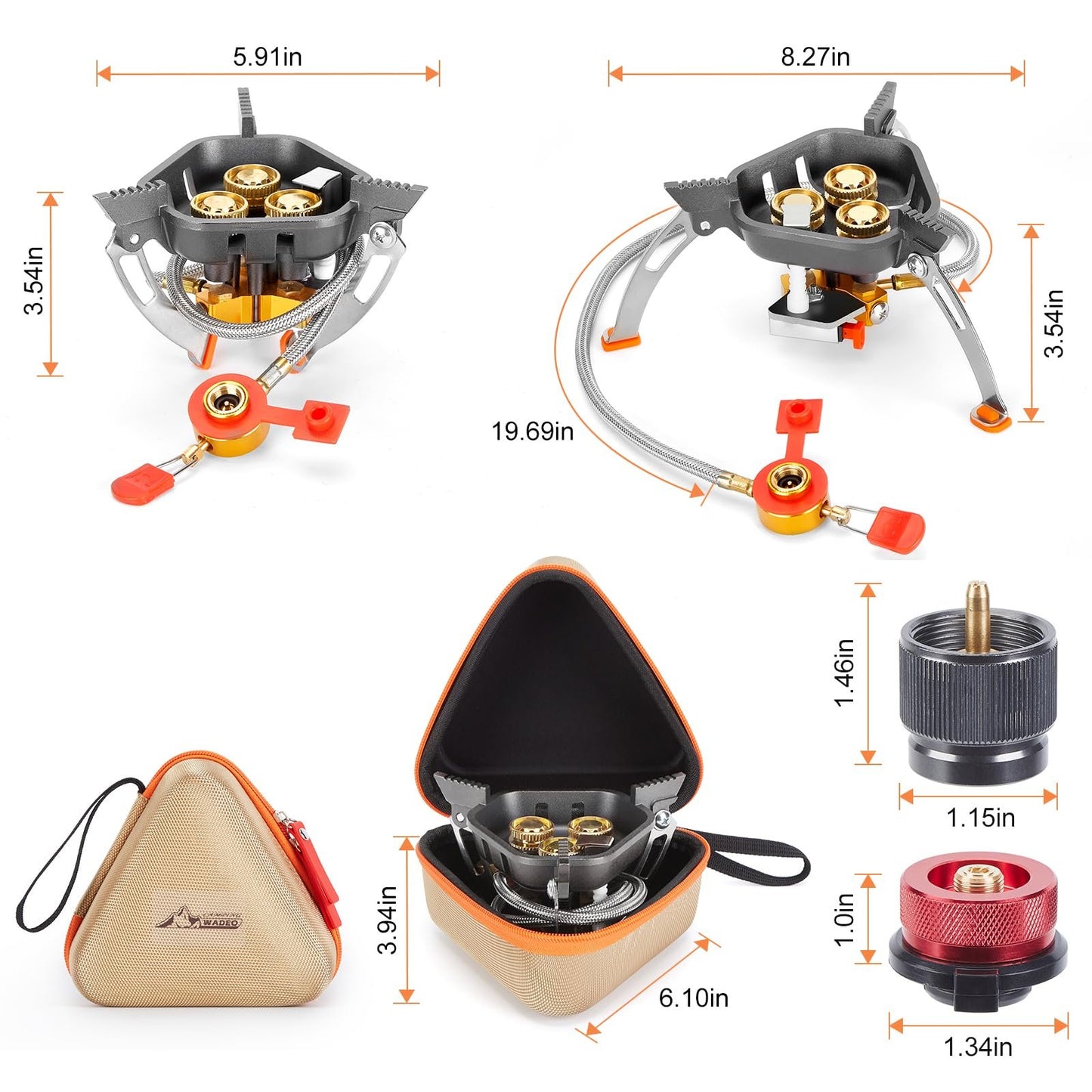 🔥49% OFF🌟9900W/7200W Windproof Camping Stove, Camping Gas Stove with Piezo Ignition