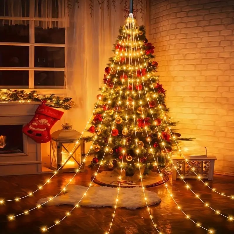 🎅🔥8 Modes 100-300 Christmas LED Firefly Twinkle String Lights