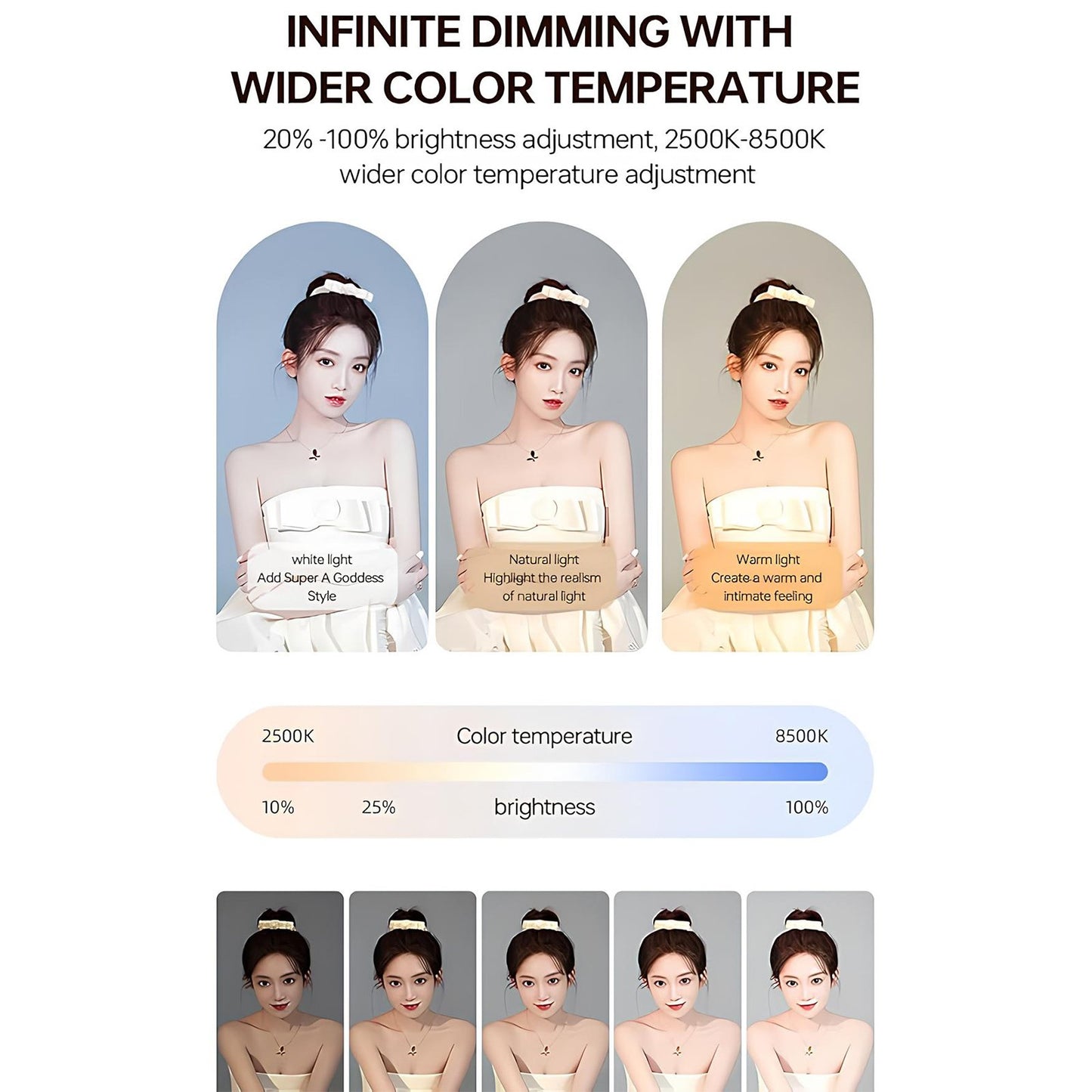 🔥 49% Off🔥Rechargeable Selfie Portable Ring Light – Adjustable Bicolor Fill Light
