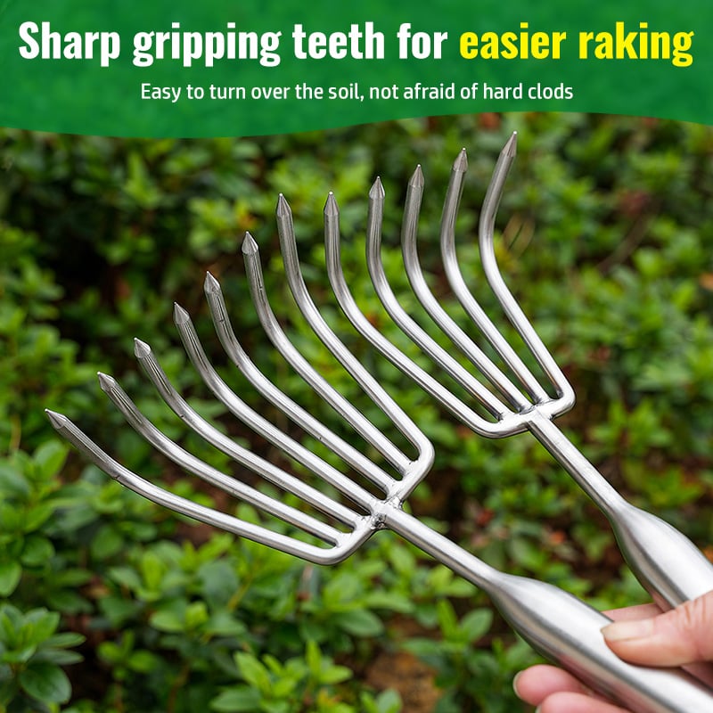 Multifunctional Stainless Steel Garden Planting Rake