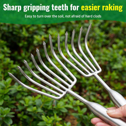 Multifunctional Stainless Steel Garden Planting Rake