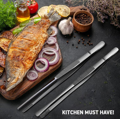 🔥Kitchen Essentials- Non-Slip Kitchen Tweezers – 2 PCS