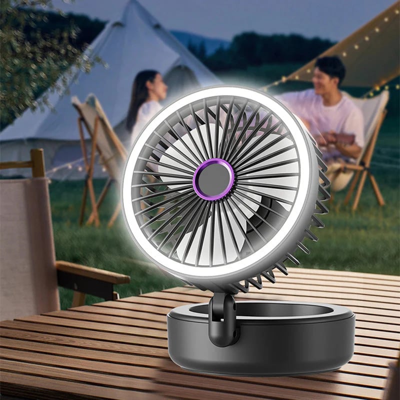 💥Hot Sale💥 4-in-1 Portable Folding Fan with Light
