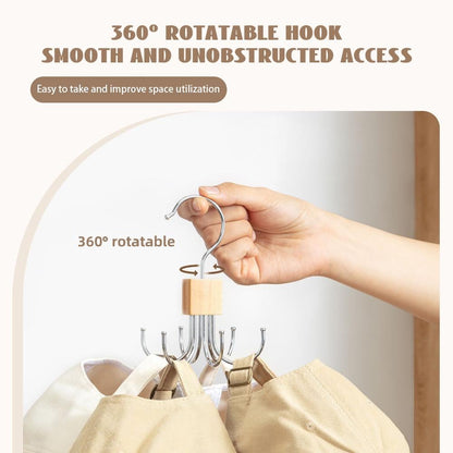 🏆Flash Sale⚡ 50K+ SOLD! Almo360° Rotating 6-Claw Multi-Function Hook – Space-Saving Hanger for Clothes, Hats, Scarves, Belts & More