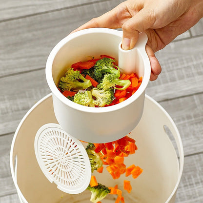 Hanging Sink Drain Basket with Bottom Release – Multi-Purpose Kitchen Strainer for Leftovers, Fruits, Tea & Cleaning Tools