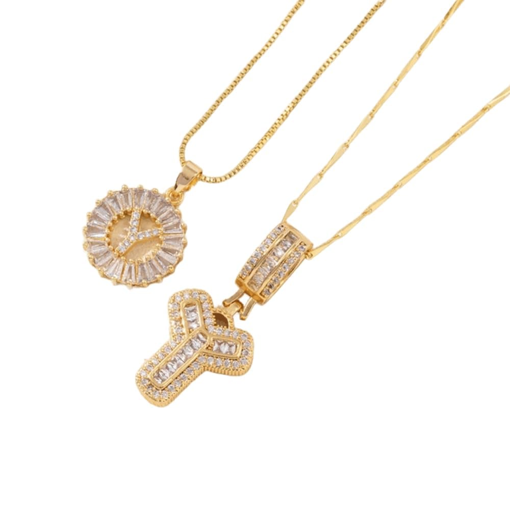 49% OFF 🔥Initial Letter Pendant Necklaces - 2 Pack