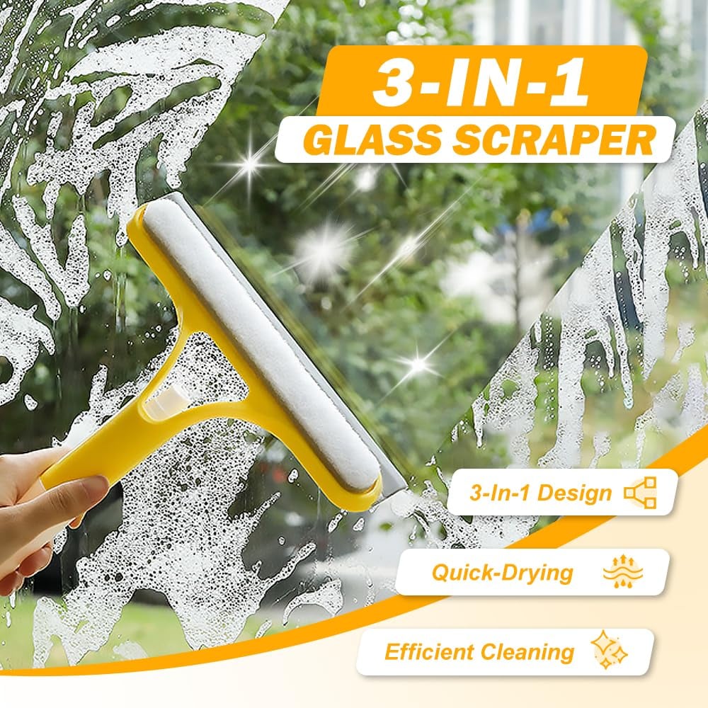 3-in-1 Window Cleaning Tool with Spray
