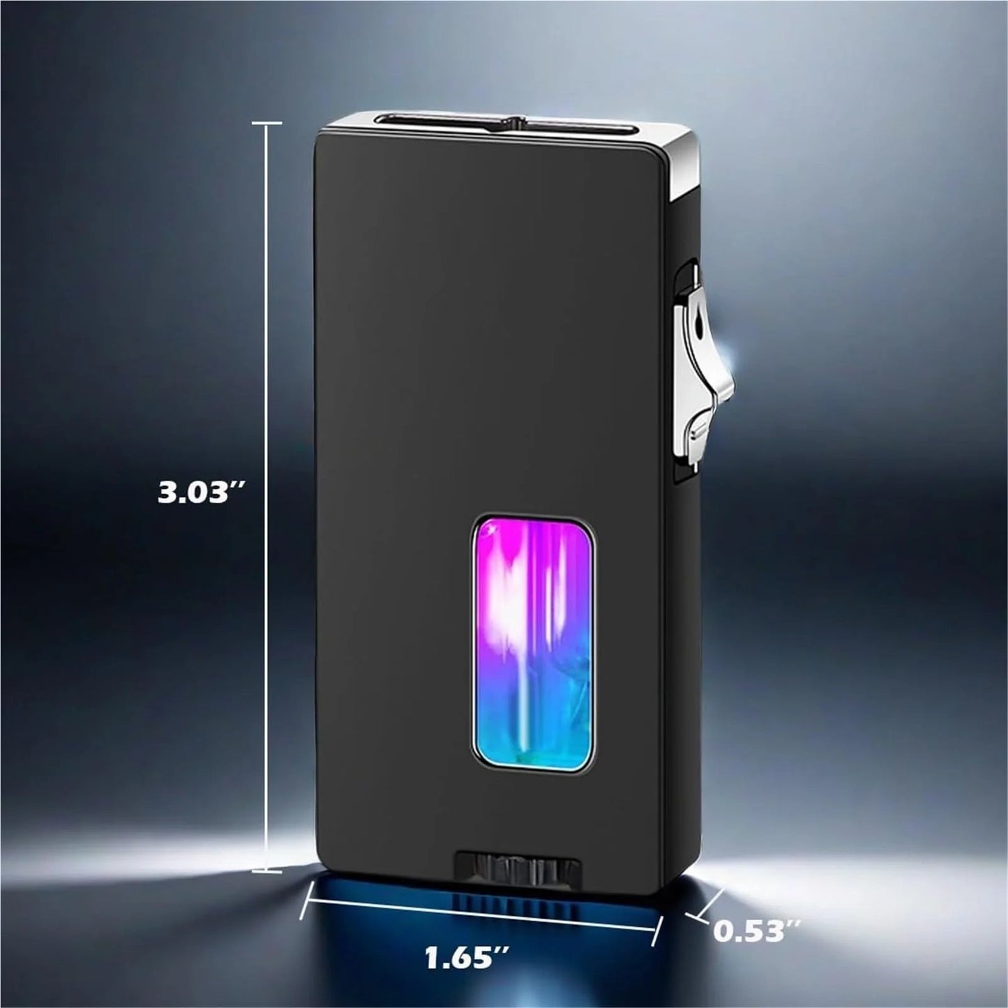7-Hole Flame Butane Windproof Lighter, with Safety Lock (Butane not Included)