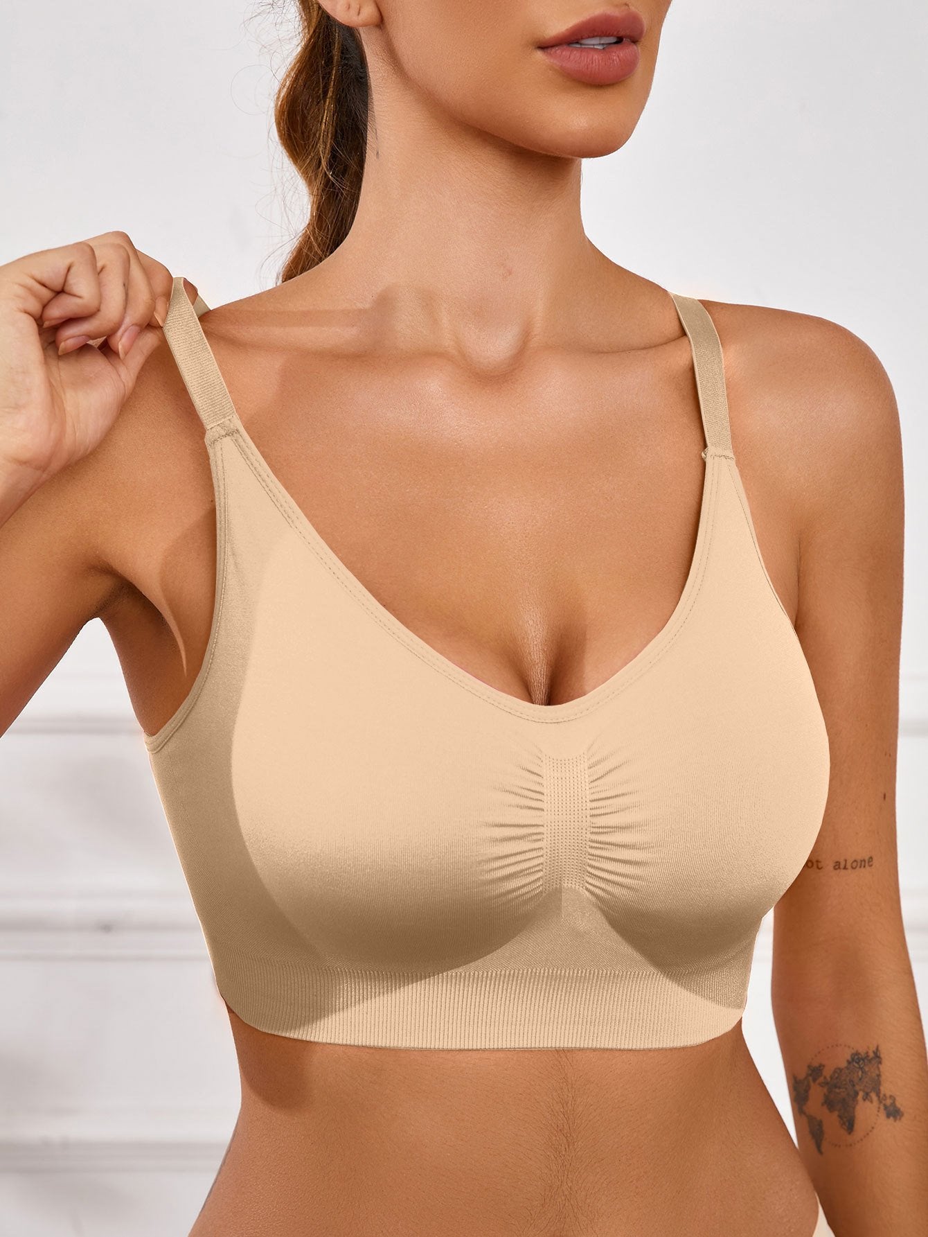 🎁Women's Wireless Sculpt Bra Comfort Bralettes No Underwire Unlined Cami Bra Seamless Tshirt Bras