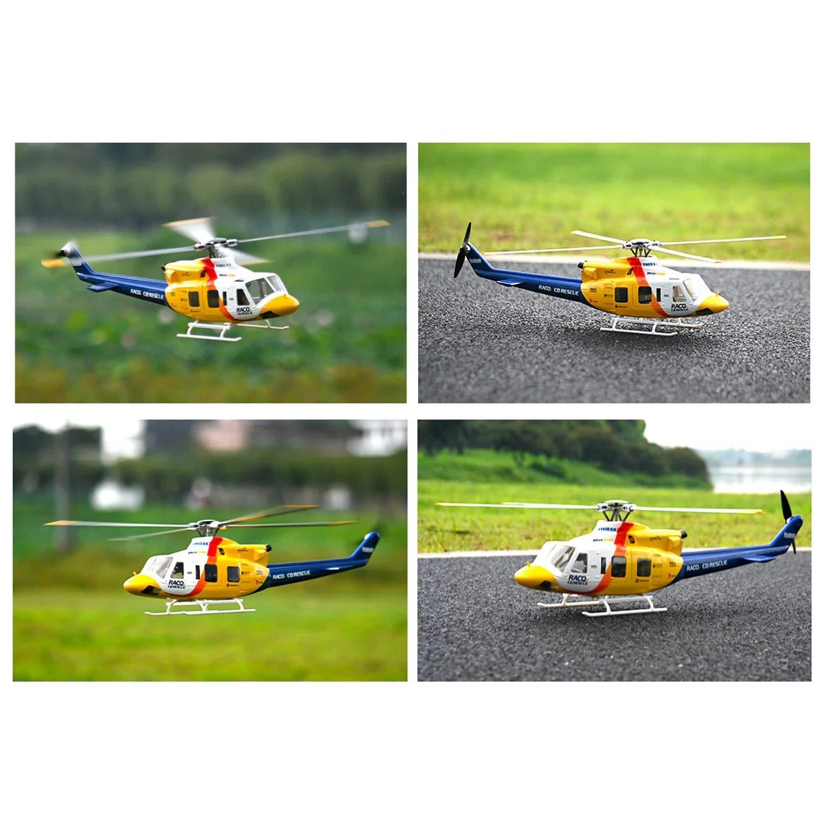 FLYWING BELL-412 V4 470-Class RC Military Helicopter – 2.4G 6CH