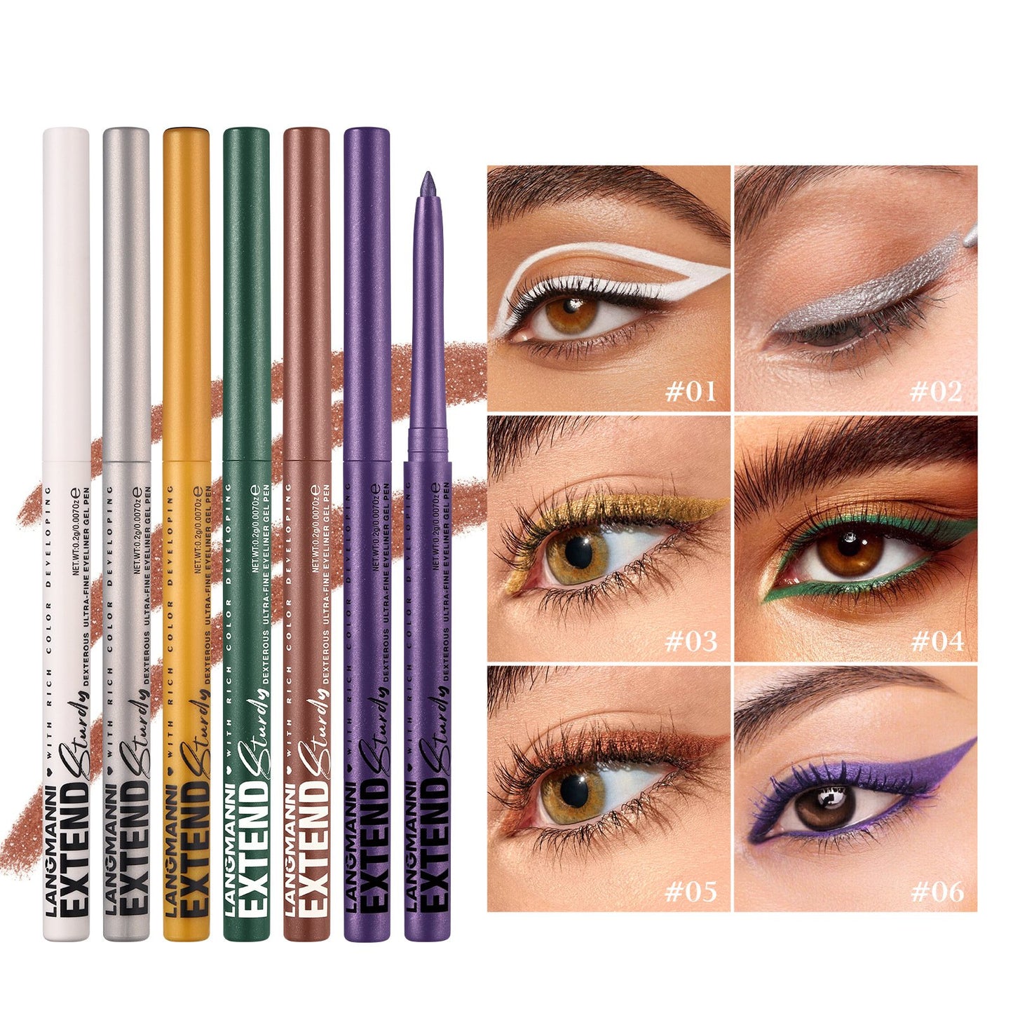 Pearlescent eyeliner gel pencil