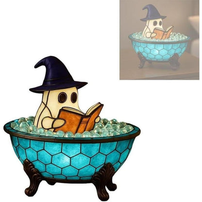 3D Physical Ghost Bubble Bath Lamp, Halloween Ghost Night Light, Cute LED Lamp for Bathroom Decor