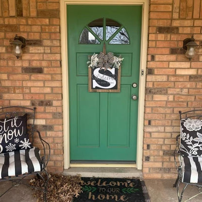 Letter & Leaf Design Door Hanger