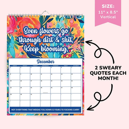 2026 Funny Sweary Mental Health Wall Calendar