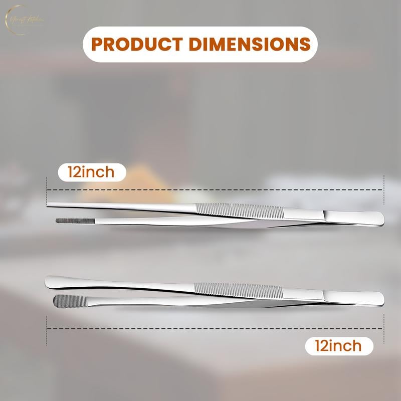 🔥Kitchen Essentials- Non-Slip Kitchen Tweezers – 2 PCS