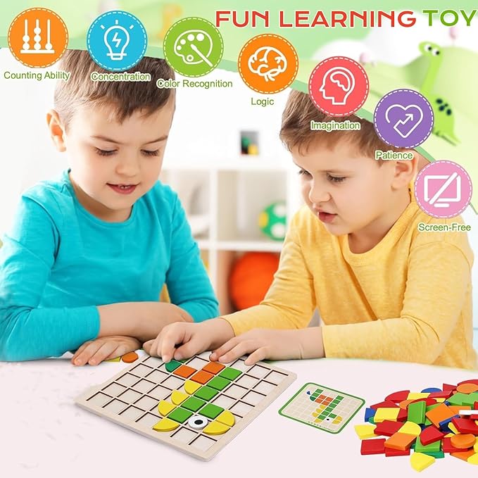 🔥Colorful Wooden 3D Animal Puzzle Toy