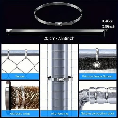🔩304 Stainless Steel Cable Ties: Heavy-Duty, Secure & Weatherproof for Industrial & Outdoor Use