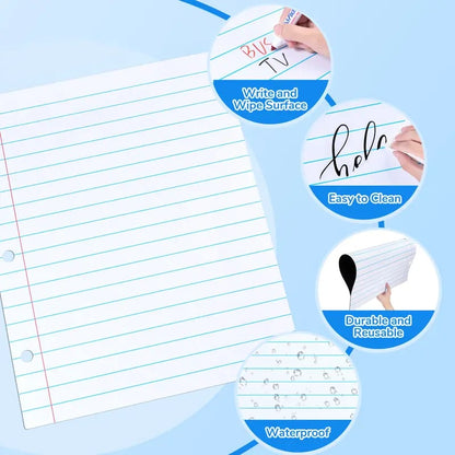🔥Giant Magnetic Dry Erase Notebook Paper – Reusable Writing Board for Kids & Classrooms