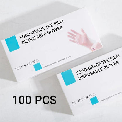 🎉Buy 2 Get 3 Free-Limited Sale🔥Food Grade Transparent Thickened Disposable Gloves