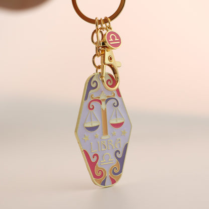 🔮✨Vintage Illustrated Zodiac Keychain