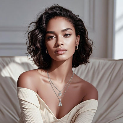 49% OFF 🔥Initial Letter Pendant Necklaces - 2 Pack