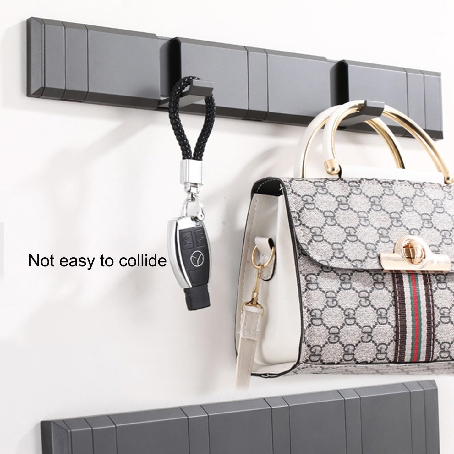 🔥2025 New Arrival👍🏻Folding Hideaway Towel Hanger Hooks Wall Mounted
