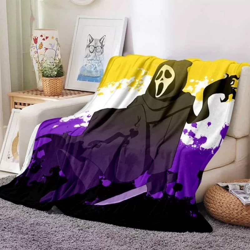 Horror Blanket Movie Ghost Throw Blanket for All Season