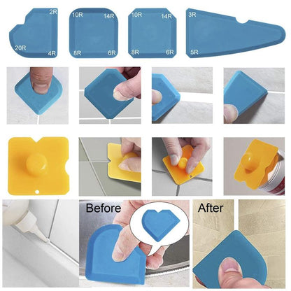 Caulking Tool 5 in 1 Silicone Caulking Grout Removal Sealant Finishing Tool